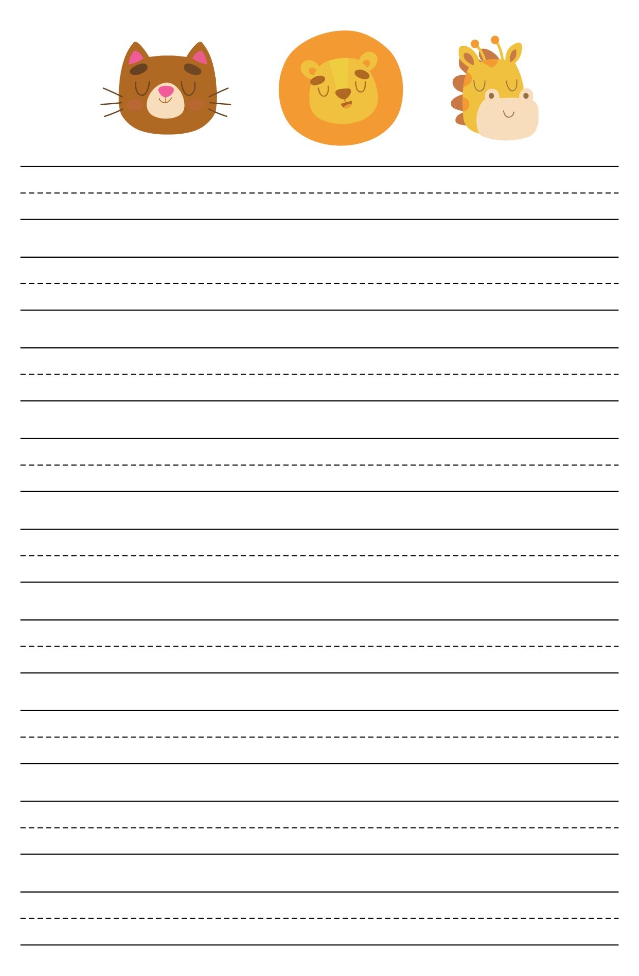 Free Printable Writing Paper Kindergarten Printable And Enjoyable 