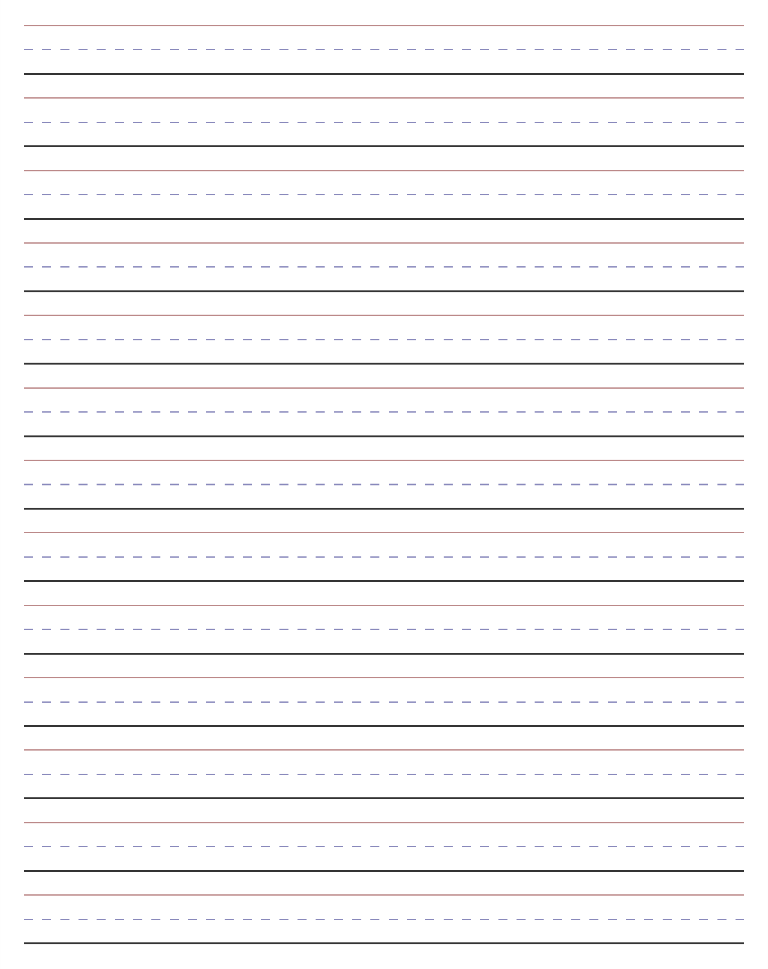 Free Printable Writing Paper Kindergarten Printable Calendars AT A GLANCE