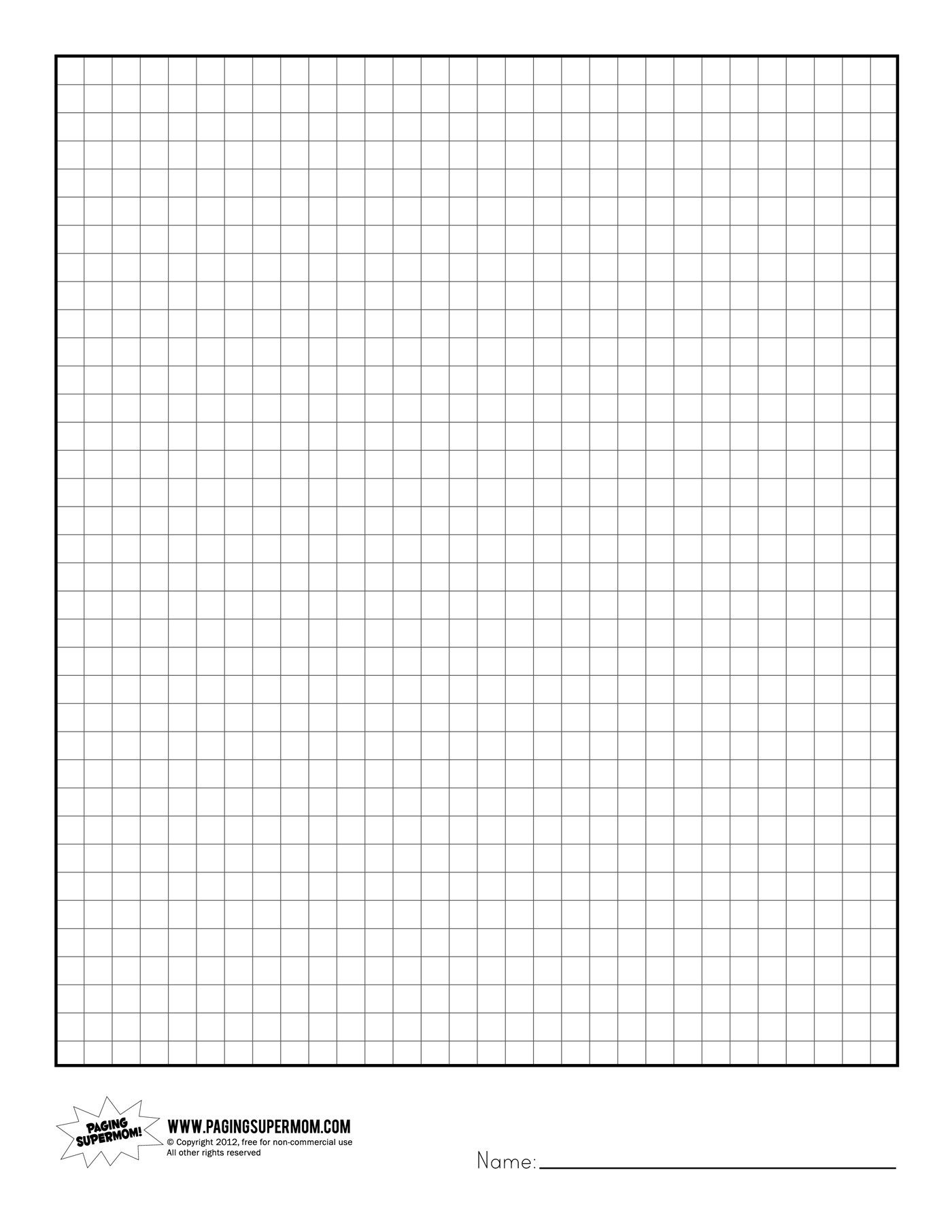 Full Page Printable Graph Paper