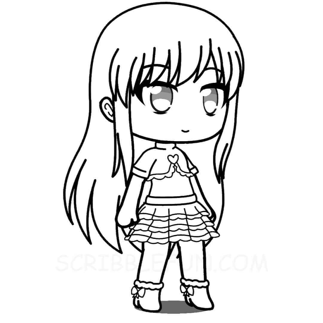 Gacha Life Coloring Paper Printable