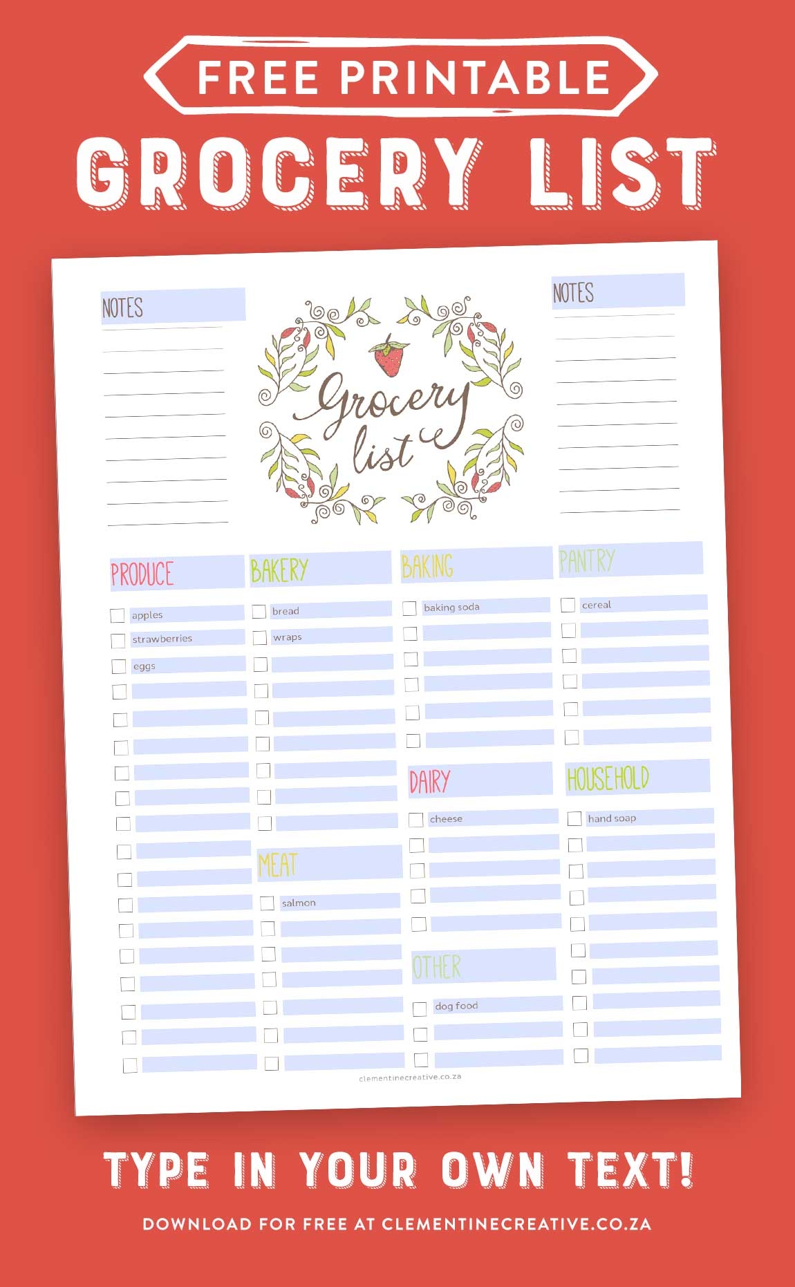 Grocery List Printable Free Template Business Psd Exc Vrogue co