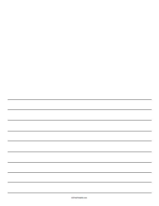Half Lined Paper Free Printable