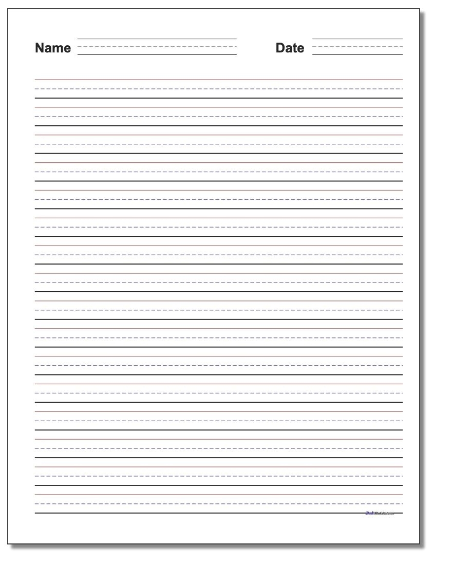 Handwriting Paper Free Printable Blank Handwriting Worksheets Free 