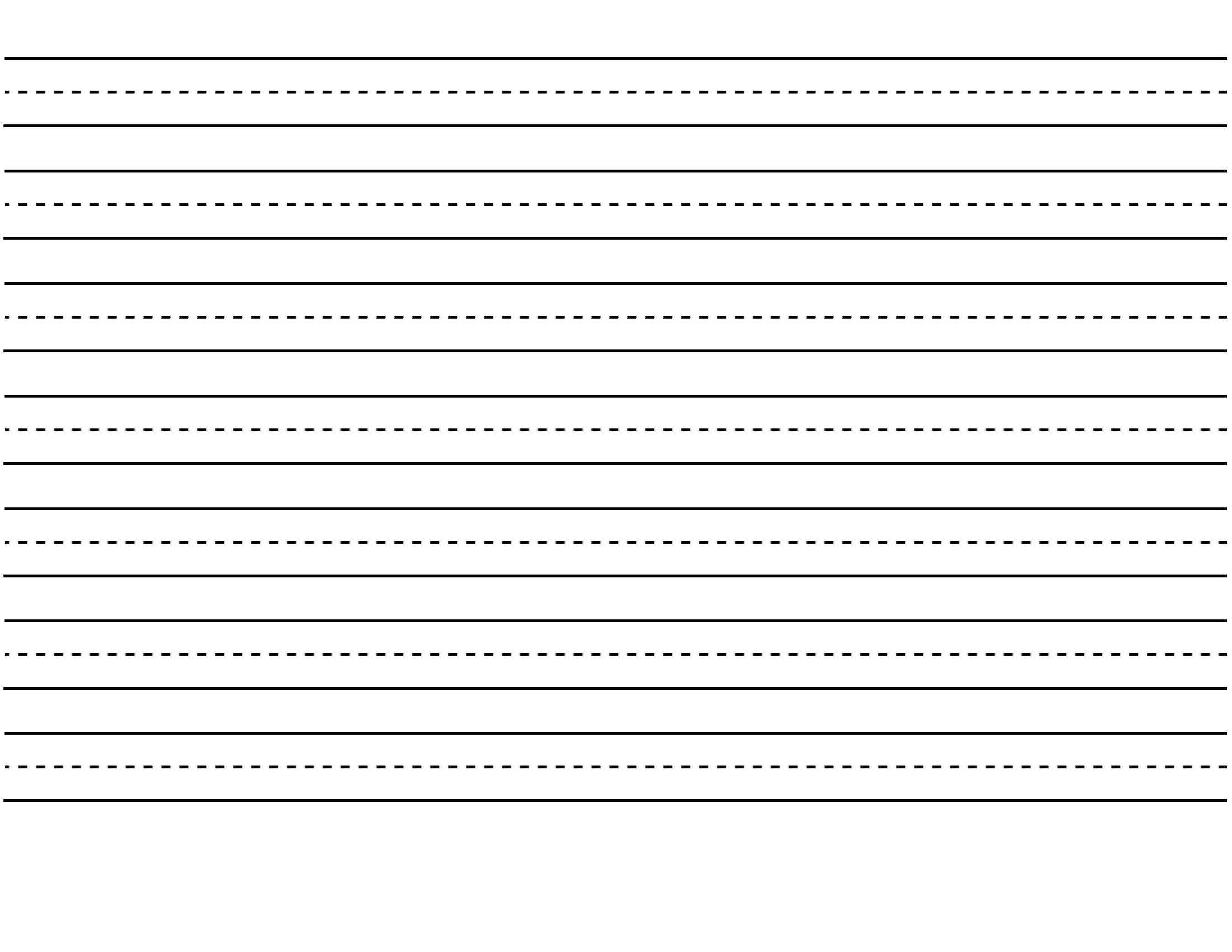 Handwriting Paper Free Printable Kindergarten Lined Paper Template 