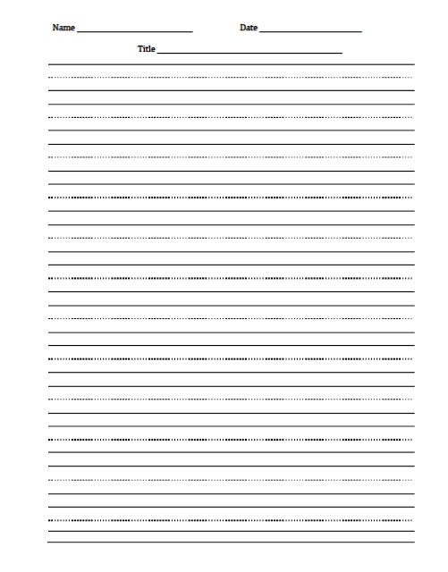 Handwriting Paper Printable Hand Writing