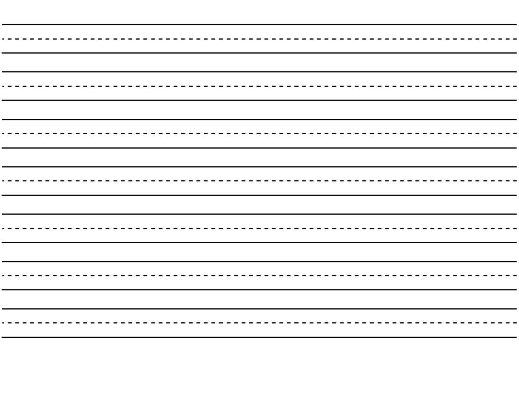 Handwriting Practice Free Printable Lined Paper For Kids