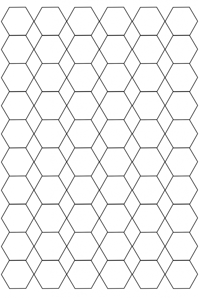 Hexagonal Graph Paper Printable Template In PDF