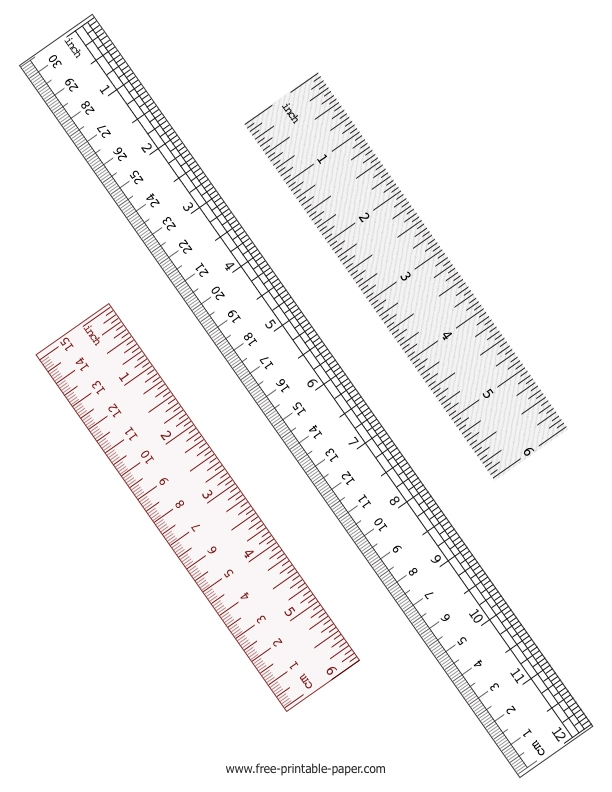 Inch Ruler Free printable paper