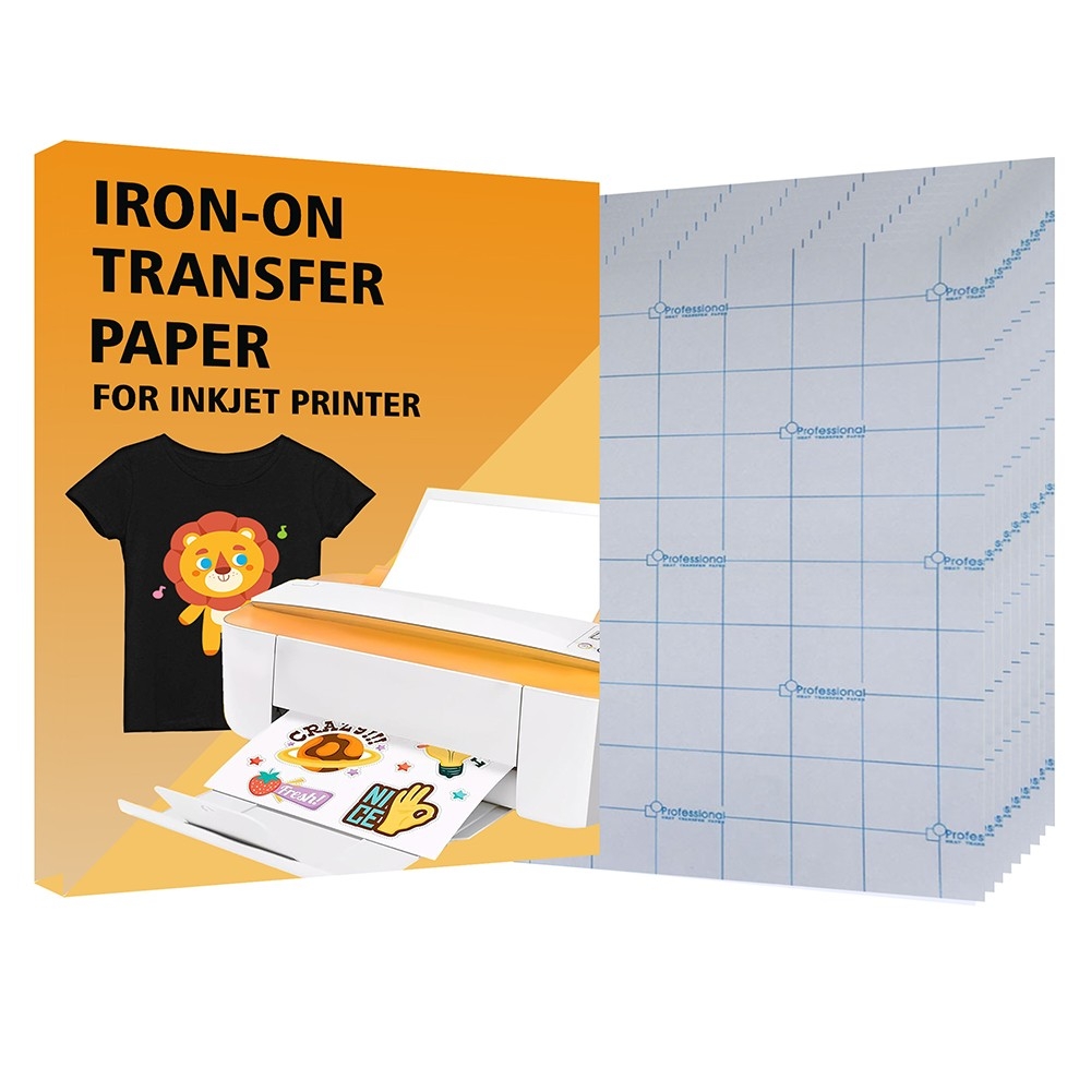 Iron On Heat Transfer Paper Sheets For Inkjet Printer T Shirt DIY 