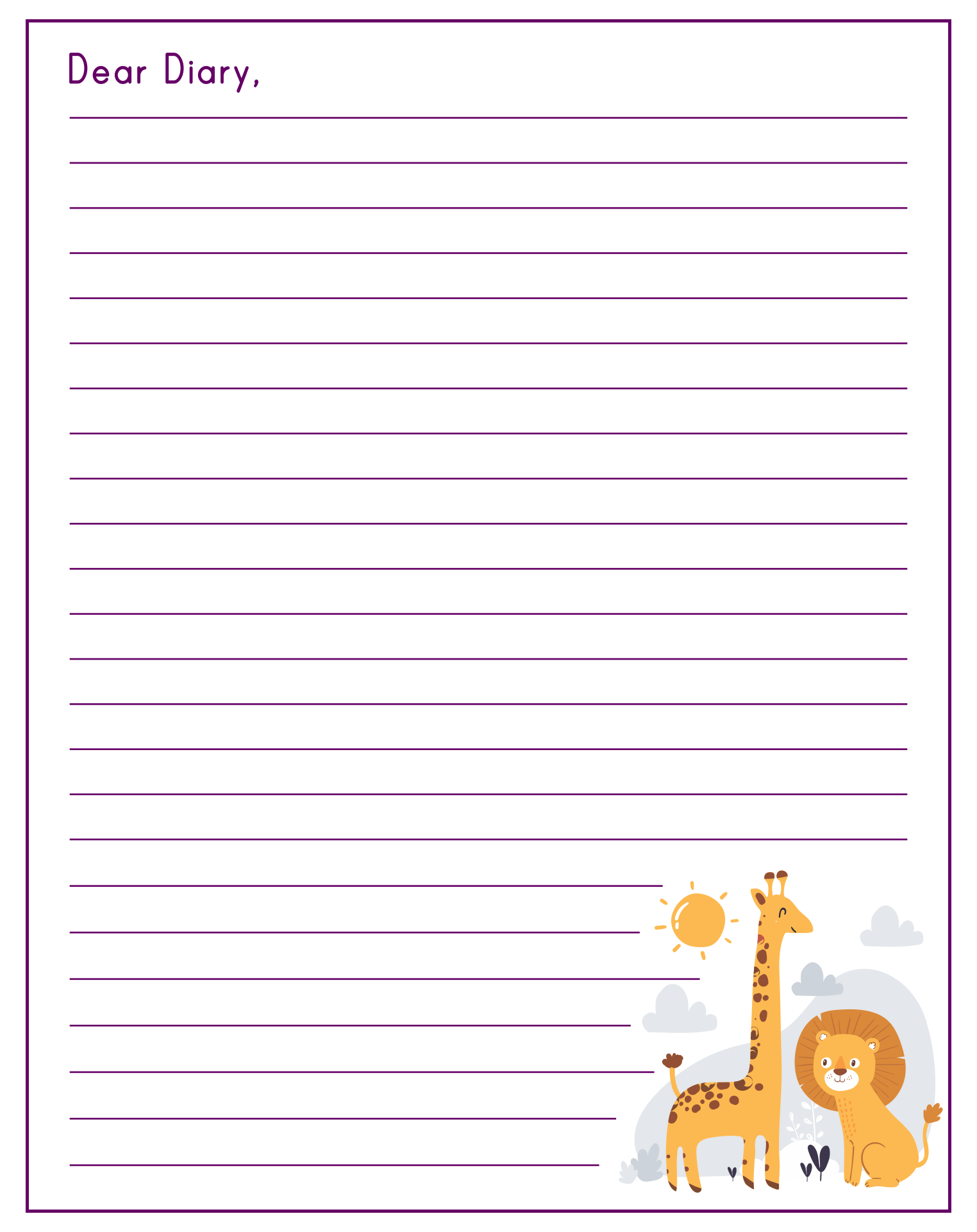 Journal Paper 10 Free PDF Printables Printablee