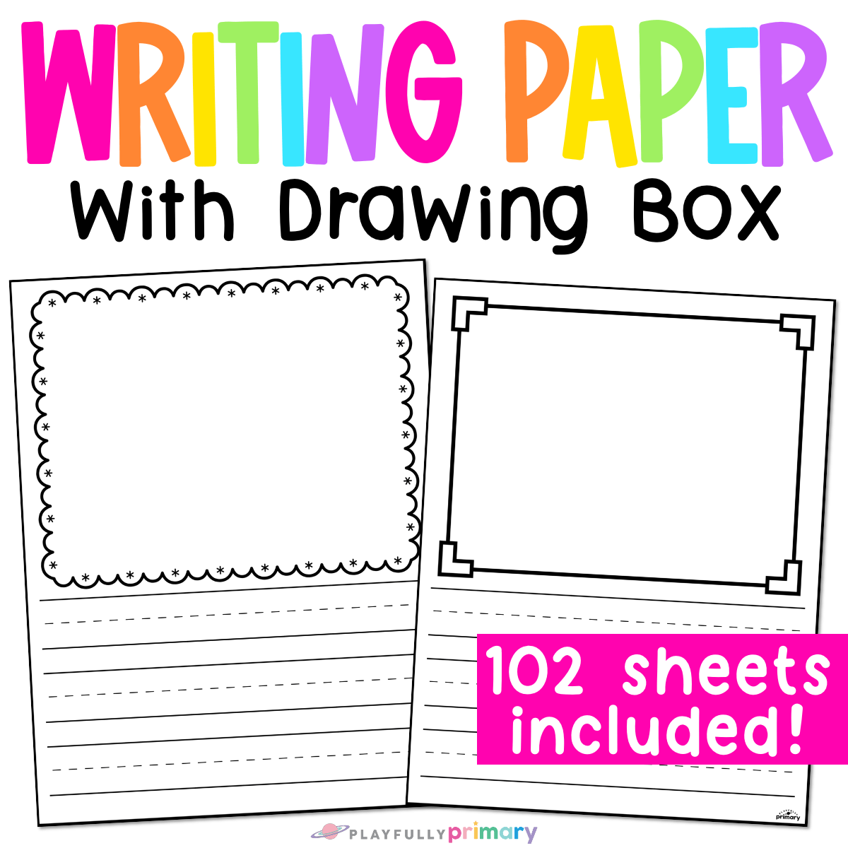 Kindergarten Journal Paper Printable Writing Paper With Drawing Box 
