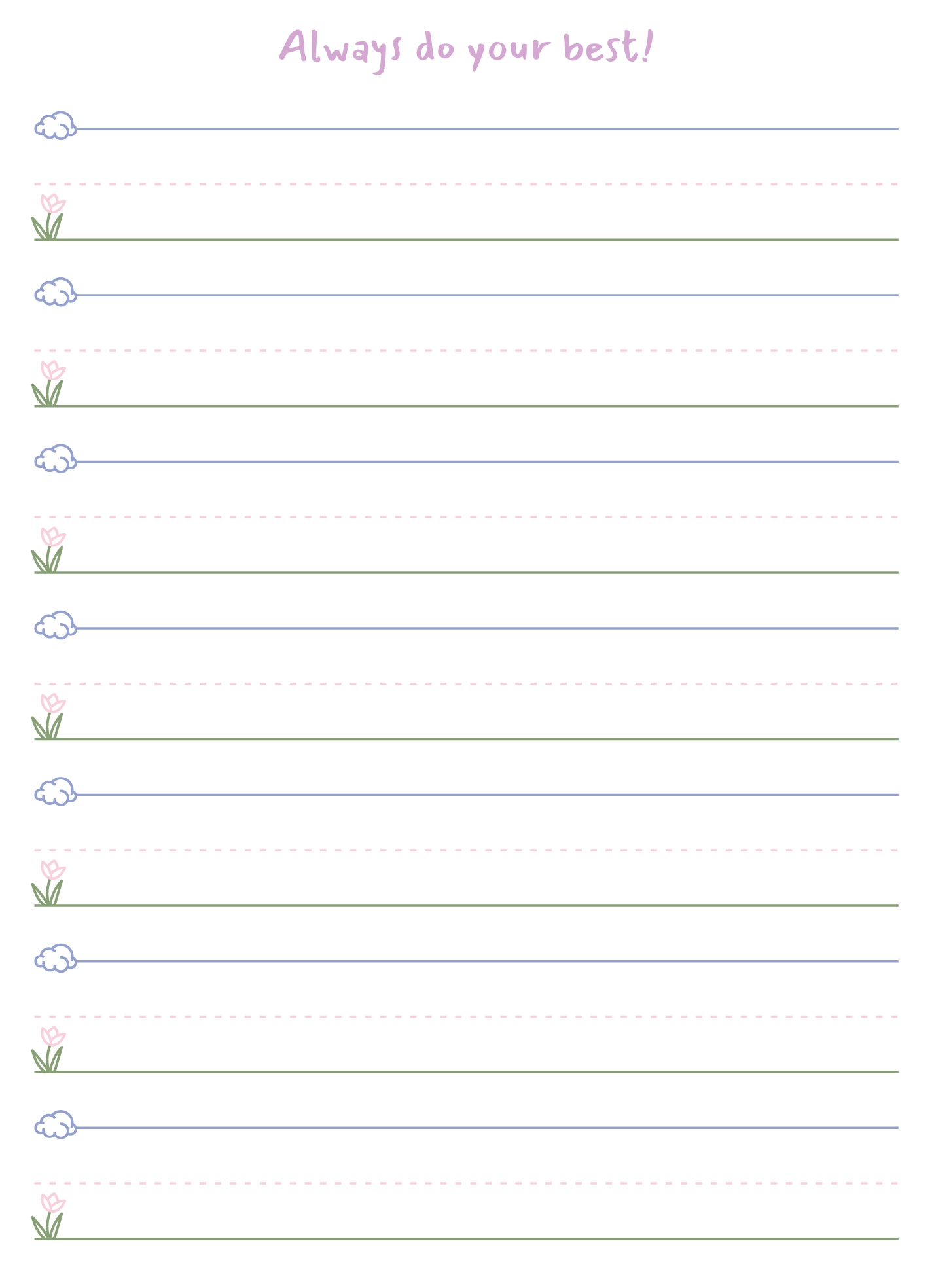 Kindergarten Lined Paper Free Printable Troubleshooting 51 OFF