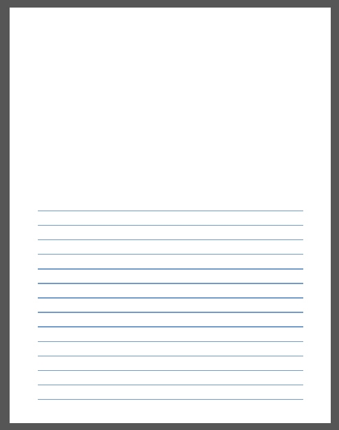 Kindergarten Ruled Paper Printable