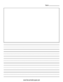 Kindergarten Writing Paper Free printable paper