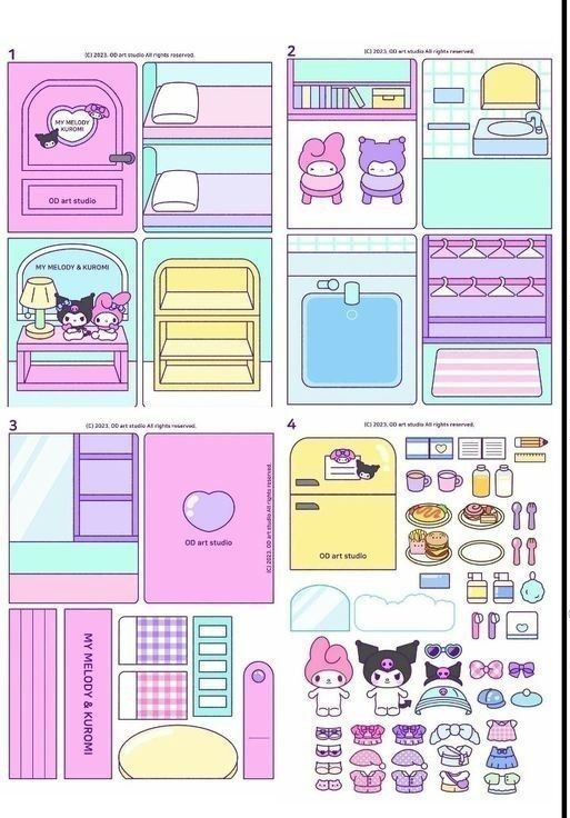 Kuromi Paper Doll House Printable Dev onallcylinders