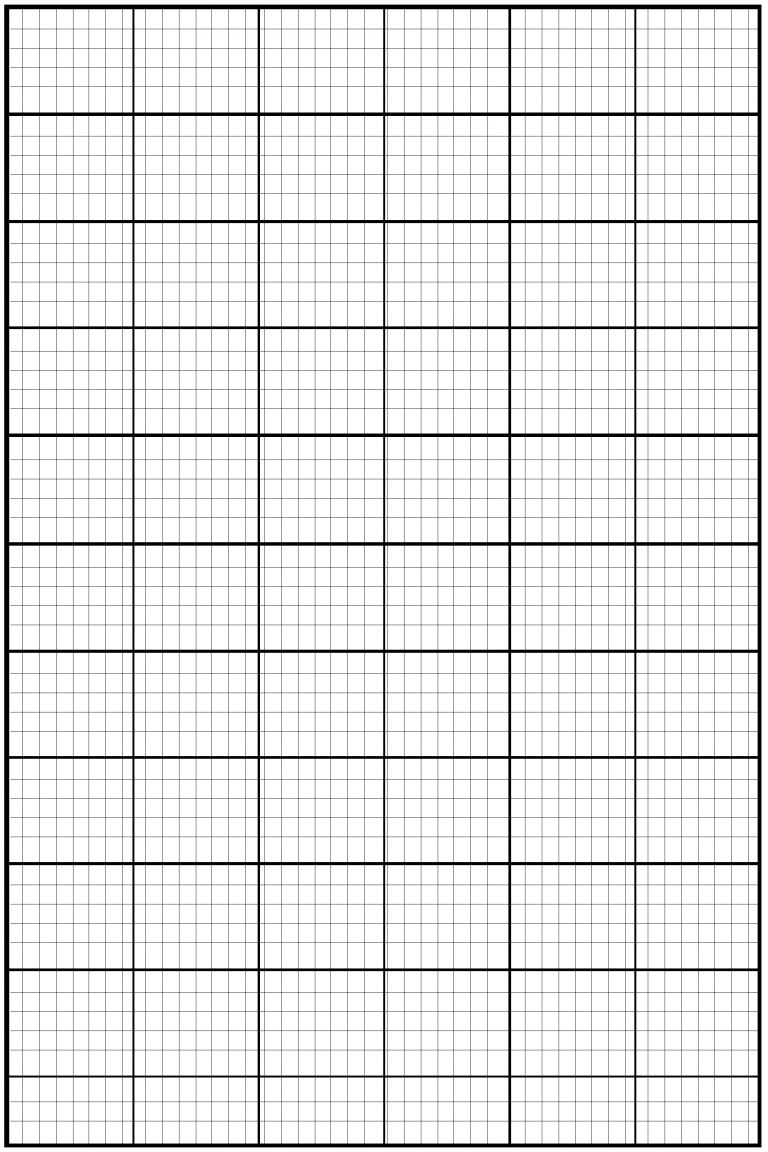 Large Graph Paper Printable Template In PDF