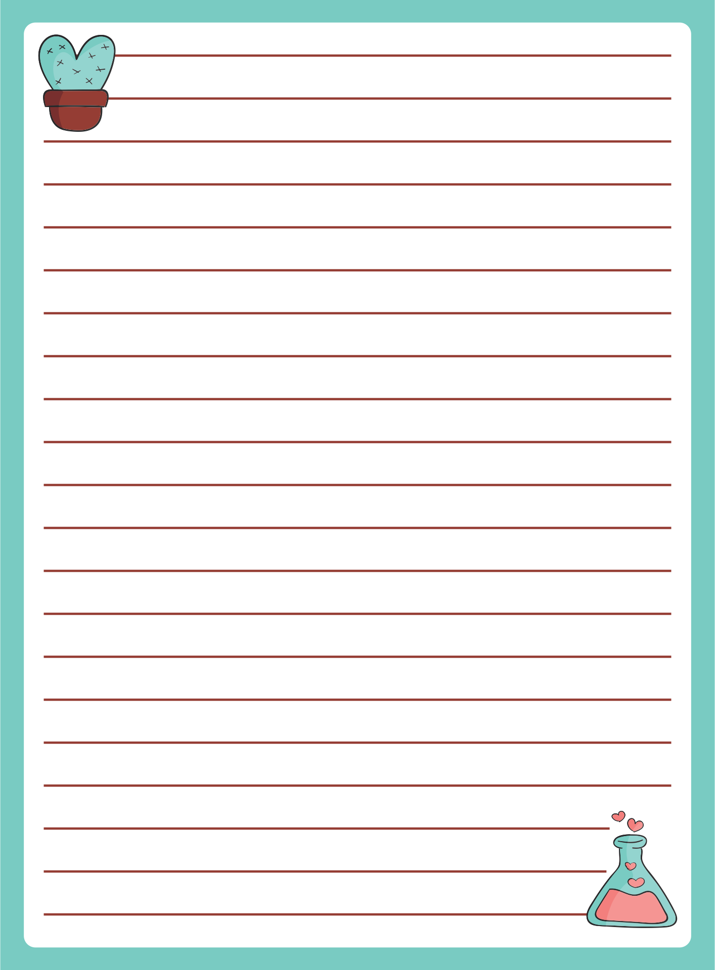 Letter Paper Cute 10 Free PDF Printables Printablee
