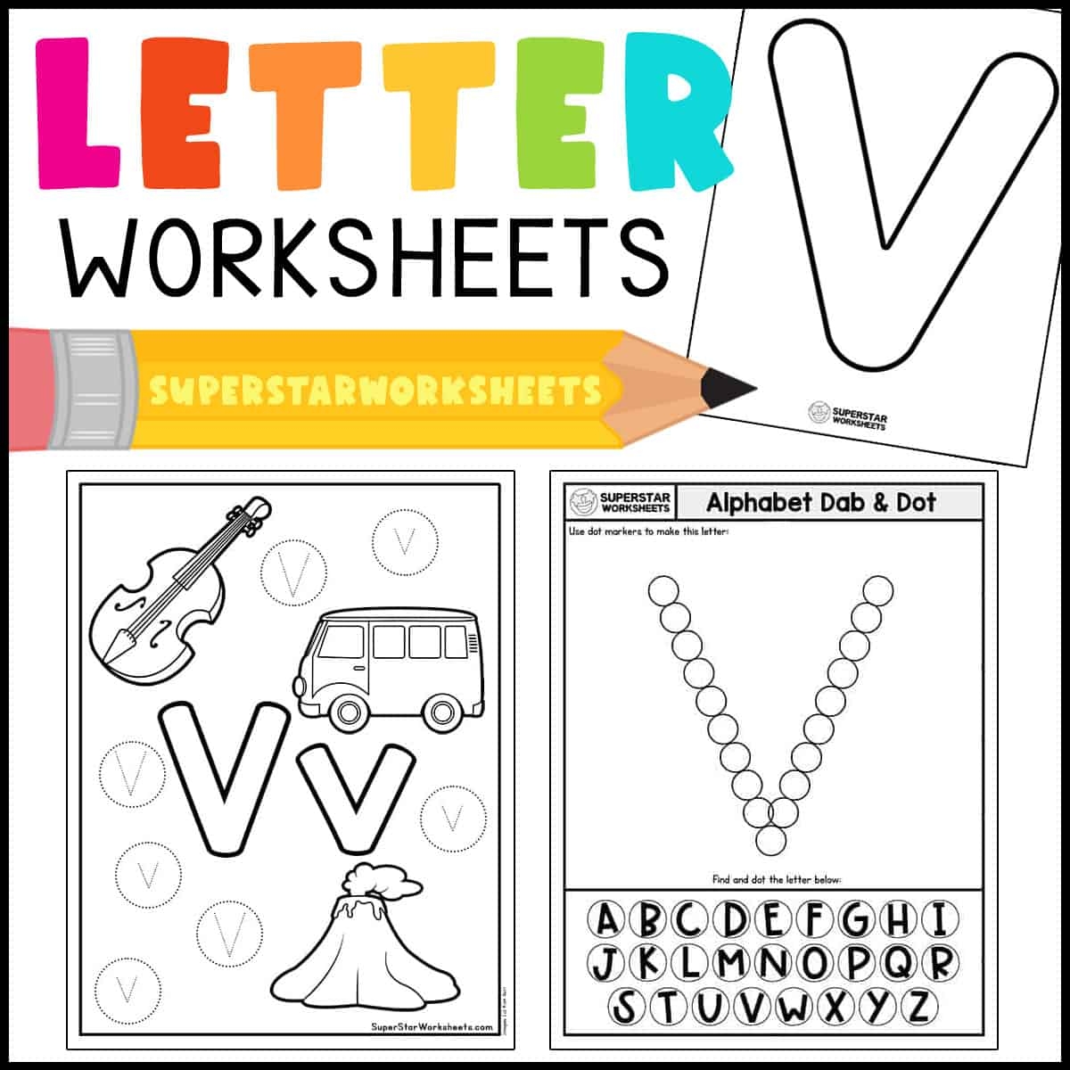 Letter V Worksheets Superstar Worksheets