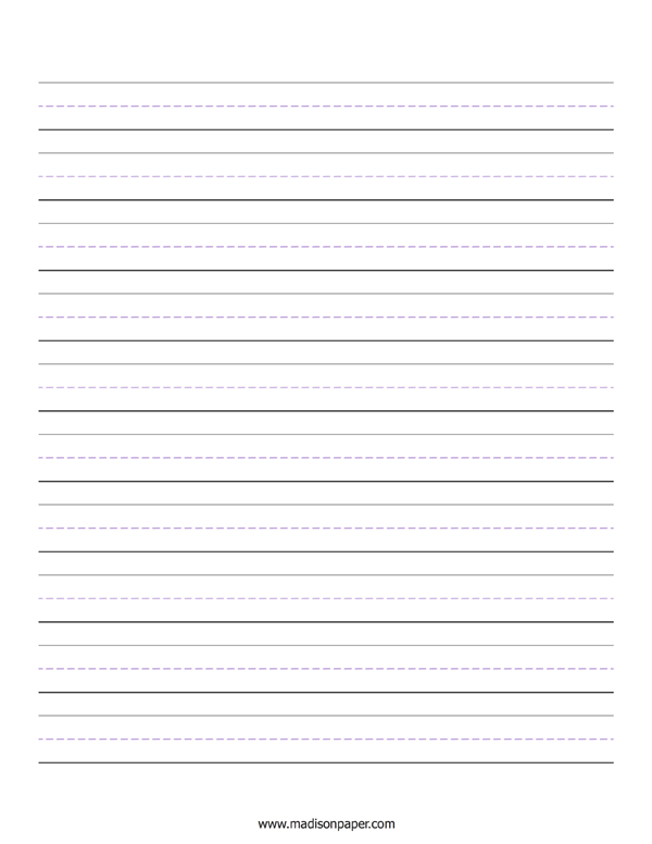 Lined Handwriting Paper Printable PDF Madison S Paper Templates 