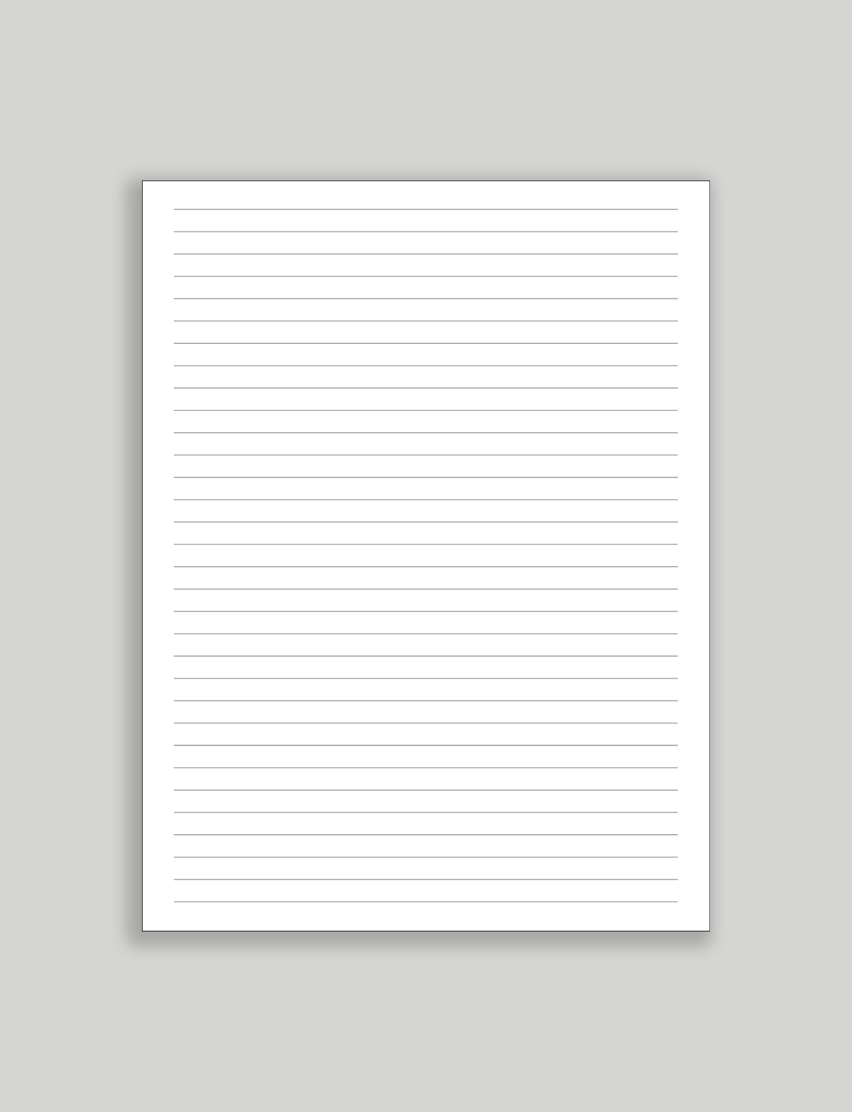 Lined Paper Printable Printable Free Templates