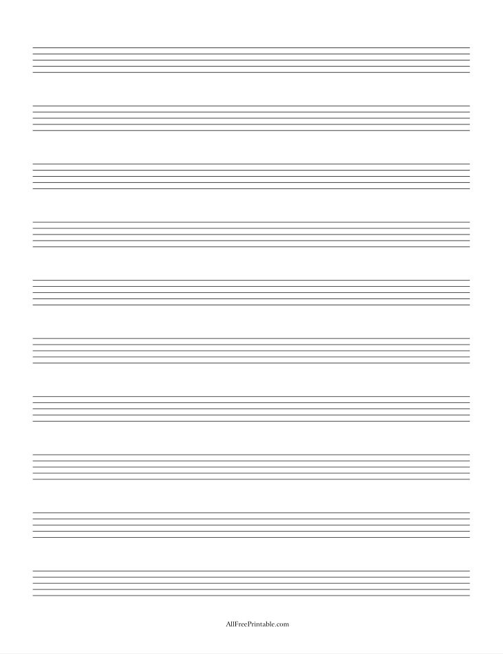 Manuscript Paper Free Printable