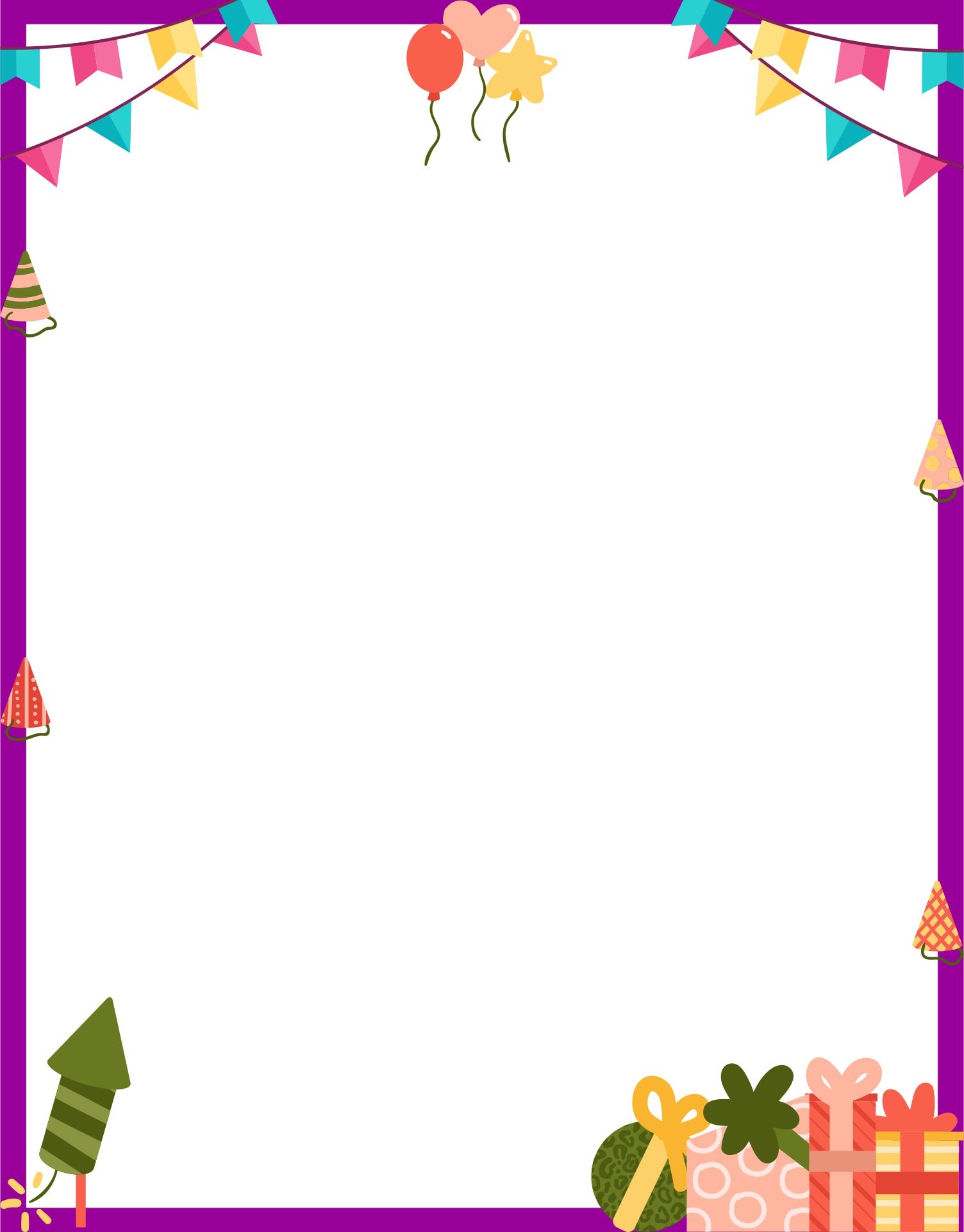 Mardi Gras Borders 10 Free PDF Printables Printablee