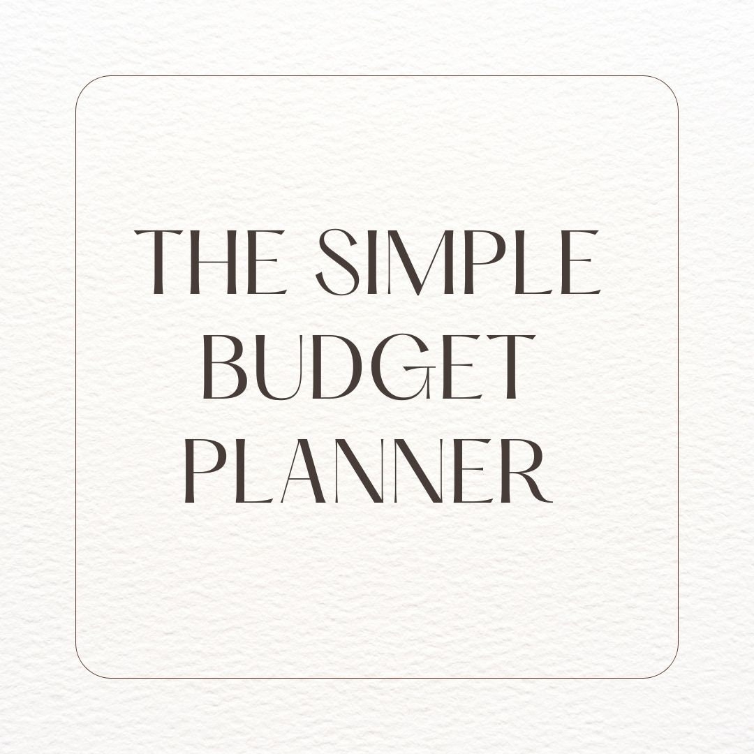Monthly Printable Budget Planner SIMPLE VERSION Etsy