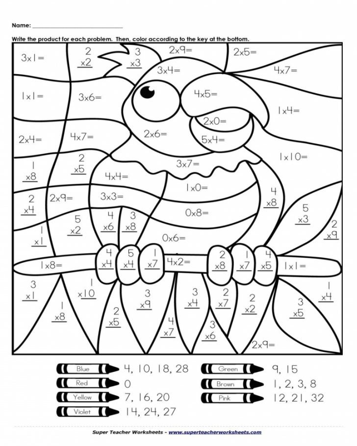 Multiplication Coloring Worksheets 5Th Grade Math Coloring Math 