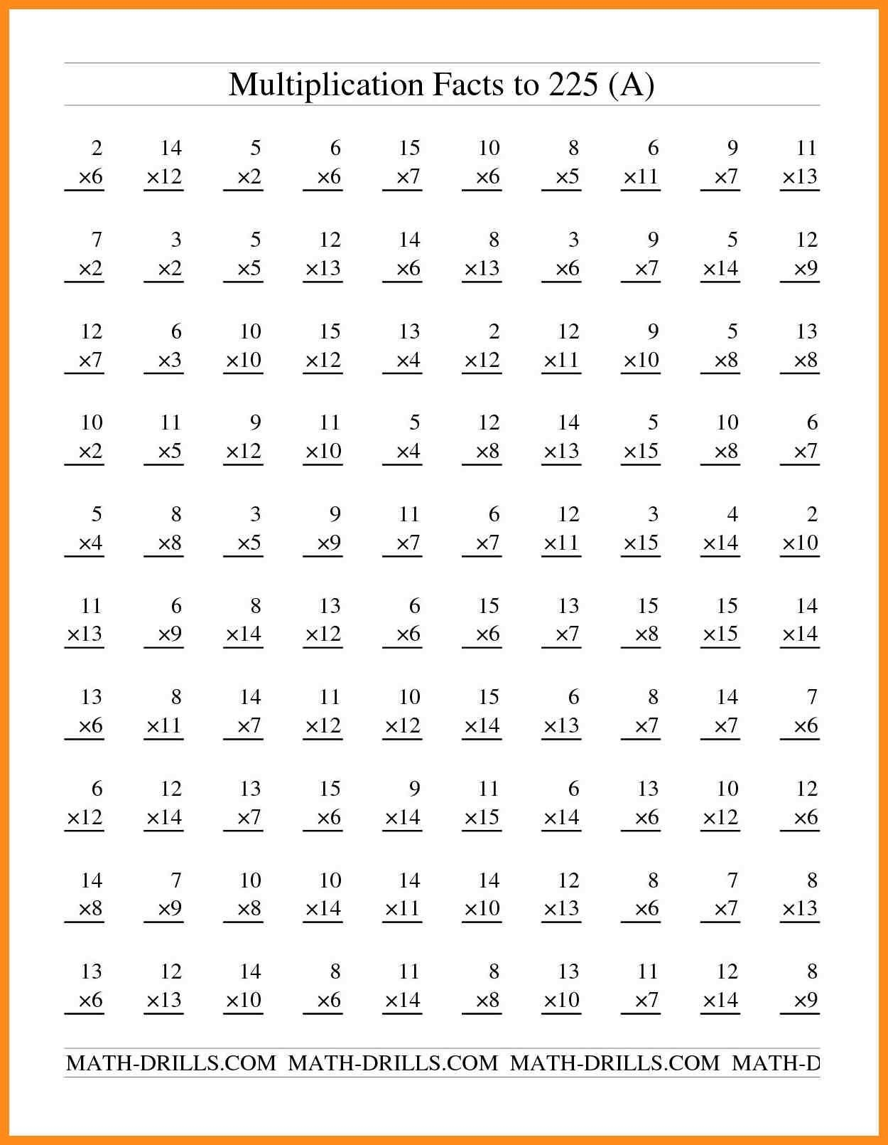 Multiplication Worksheets 5 Grade PrintableMultiplication
