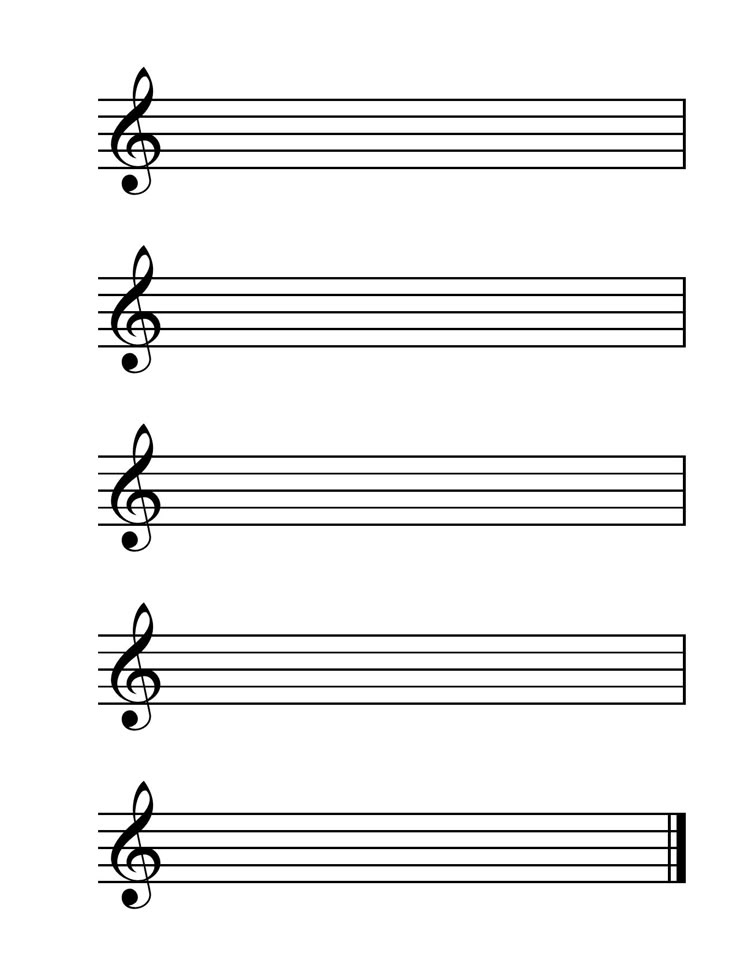 Music Staff Paper Printable
