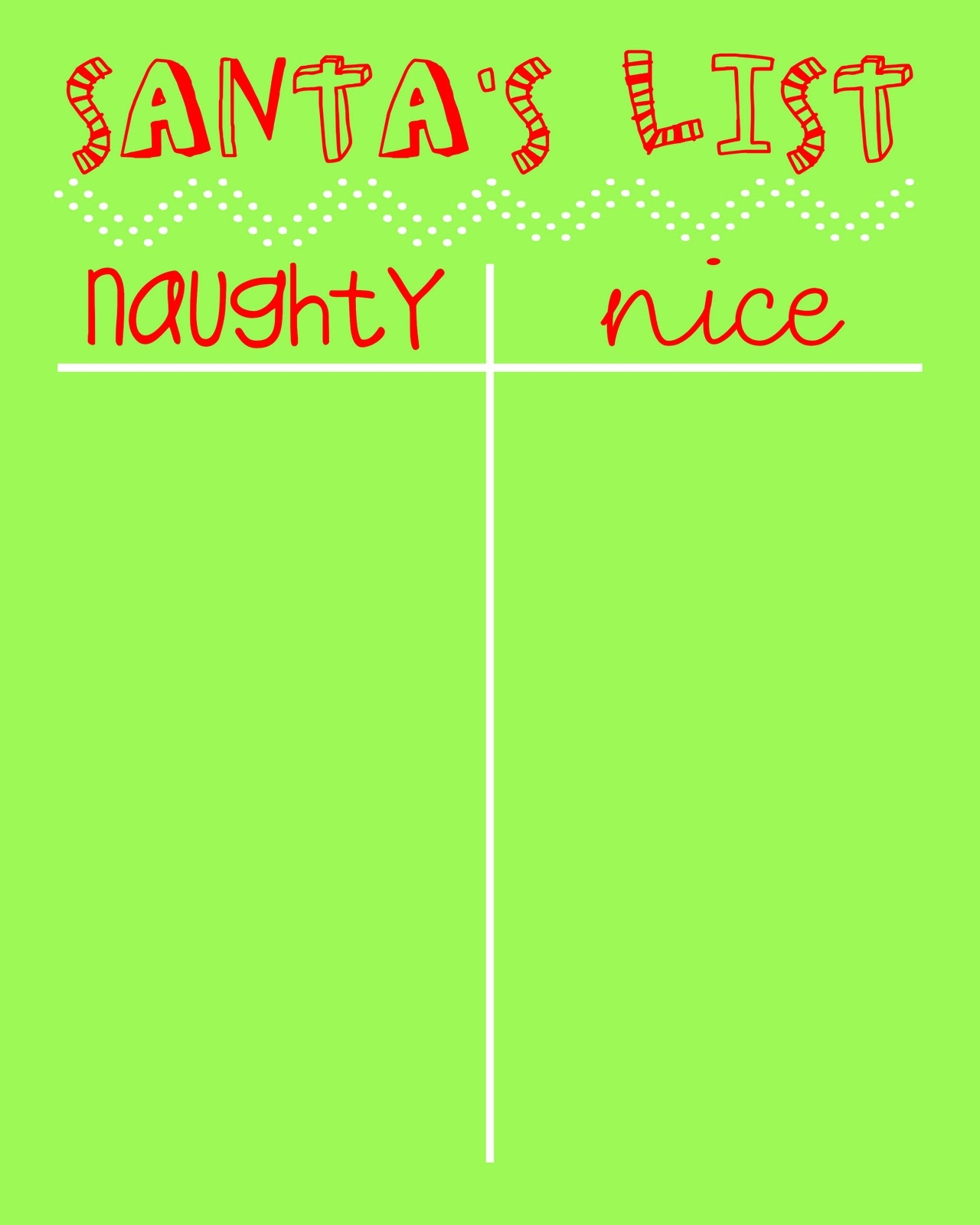 Naughty Nice List Printable Printable Word Searches
