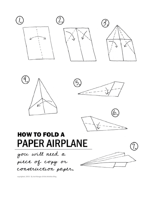 Paper Aeroplane Instructions Printable Printable Word Searches