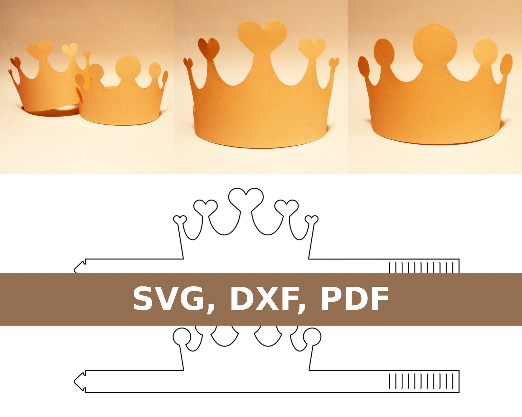 Paper Crown Template Printable Crown Birthday Crown Party Crown 