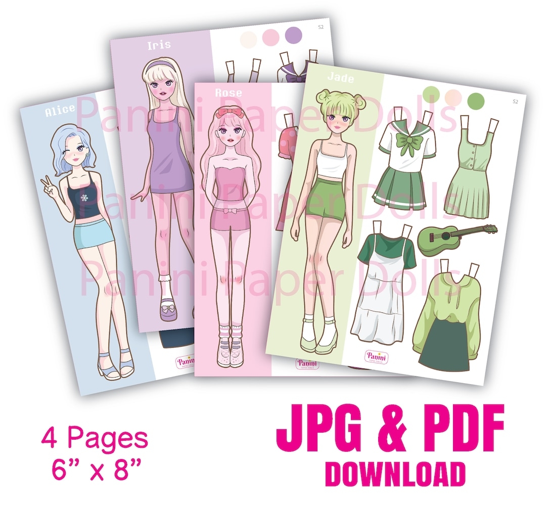 Paper Dolls Printable Plushie Patterns Paper Dolls Paper Dolls NBKomputer