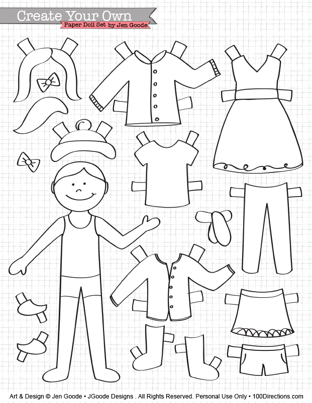 Paper Dolls Printable Template