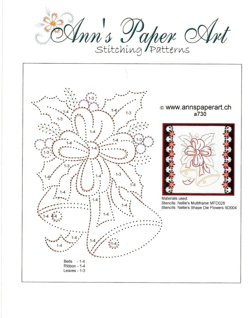 Paper Embroidery Card Patterns Card Pattern Printable Templates 
