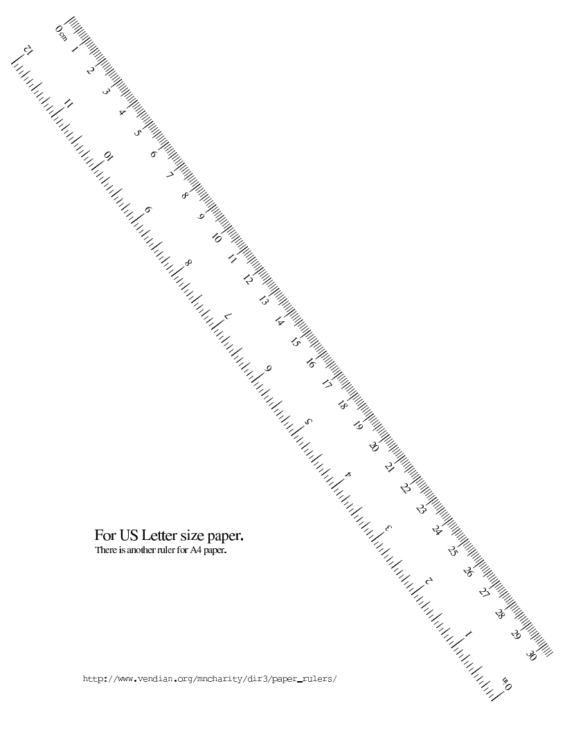 Paper Ruler Printable Pdf Printable Templates