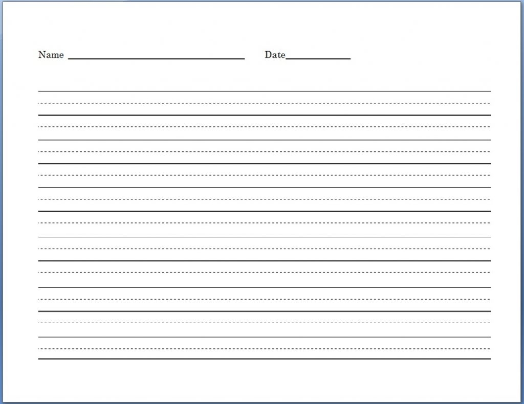 Penmanship Paper Printable