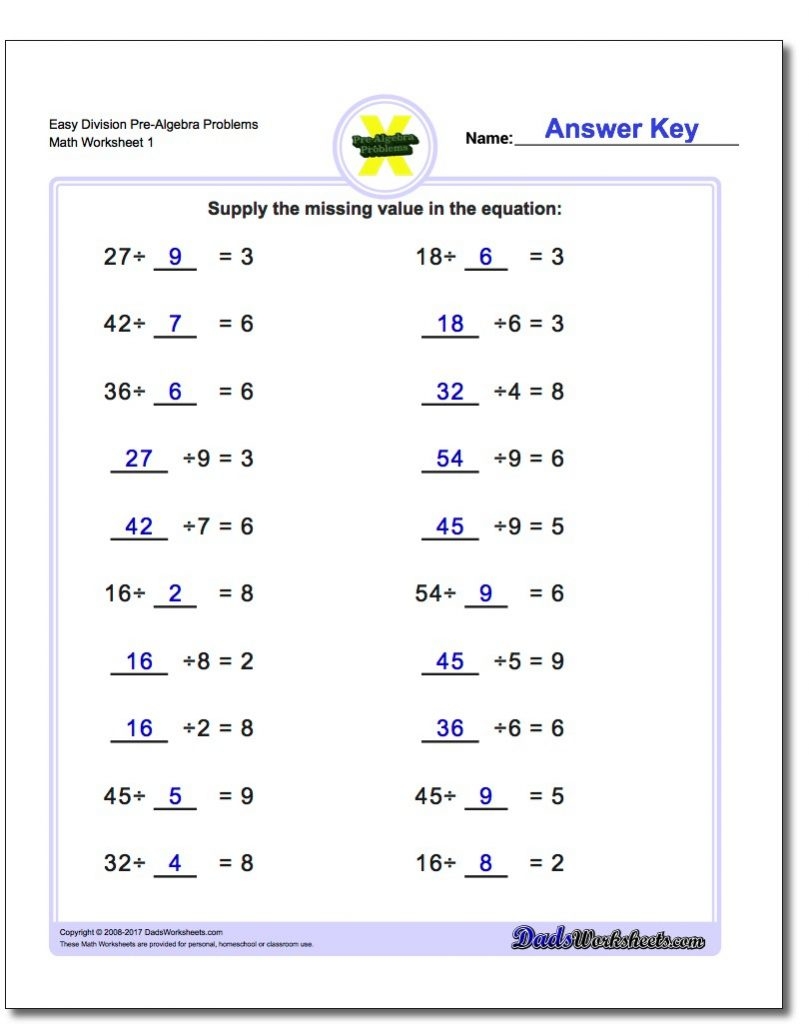 Pre Algebra Printable Equation Worksheets Printable Worksheets