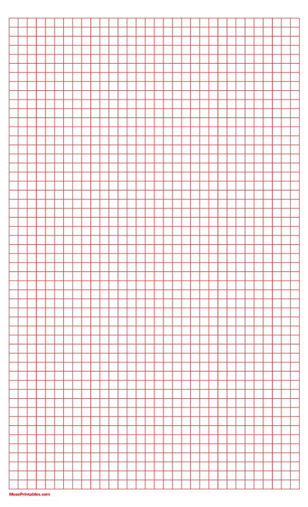 Printable 1 4 Inch Red Graph Paper For Legal Paper