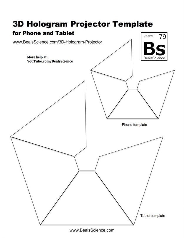Printable 3d Hologram Pyramid Template Printable Templates