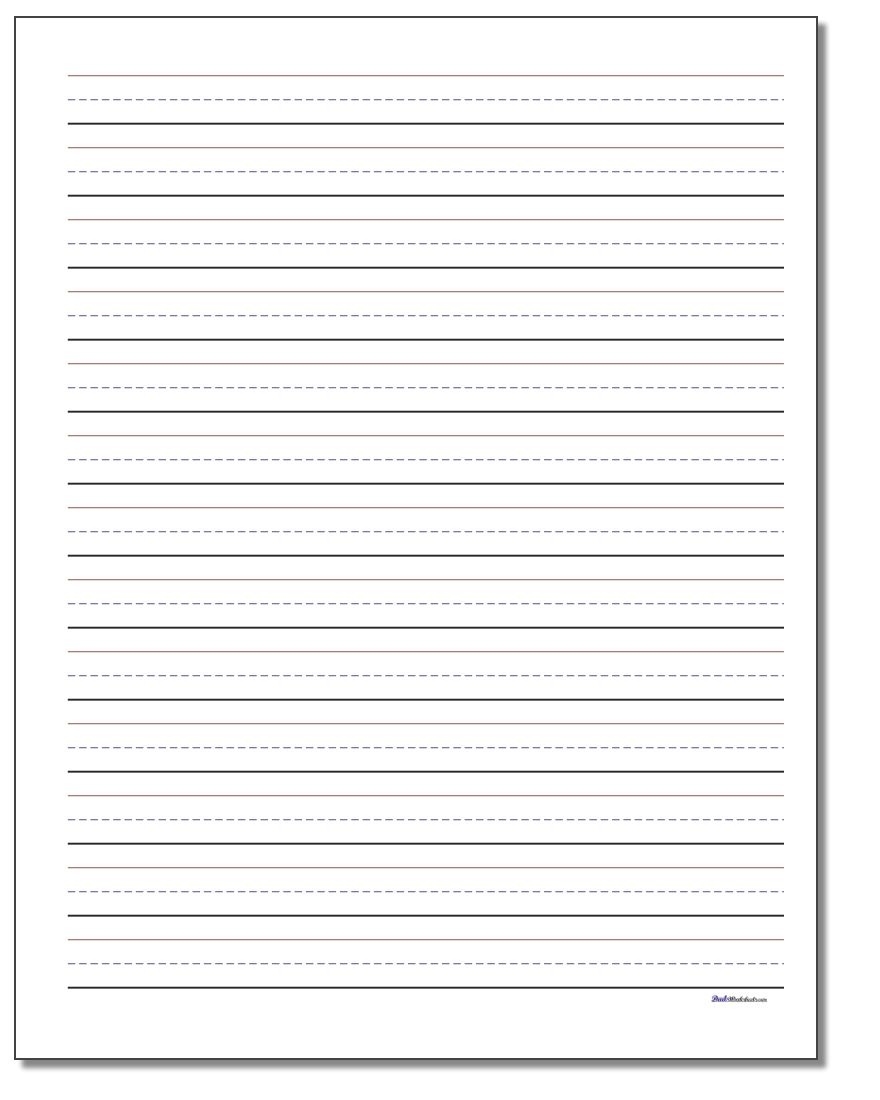 Printable Blank Handwriting Paper