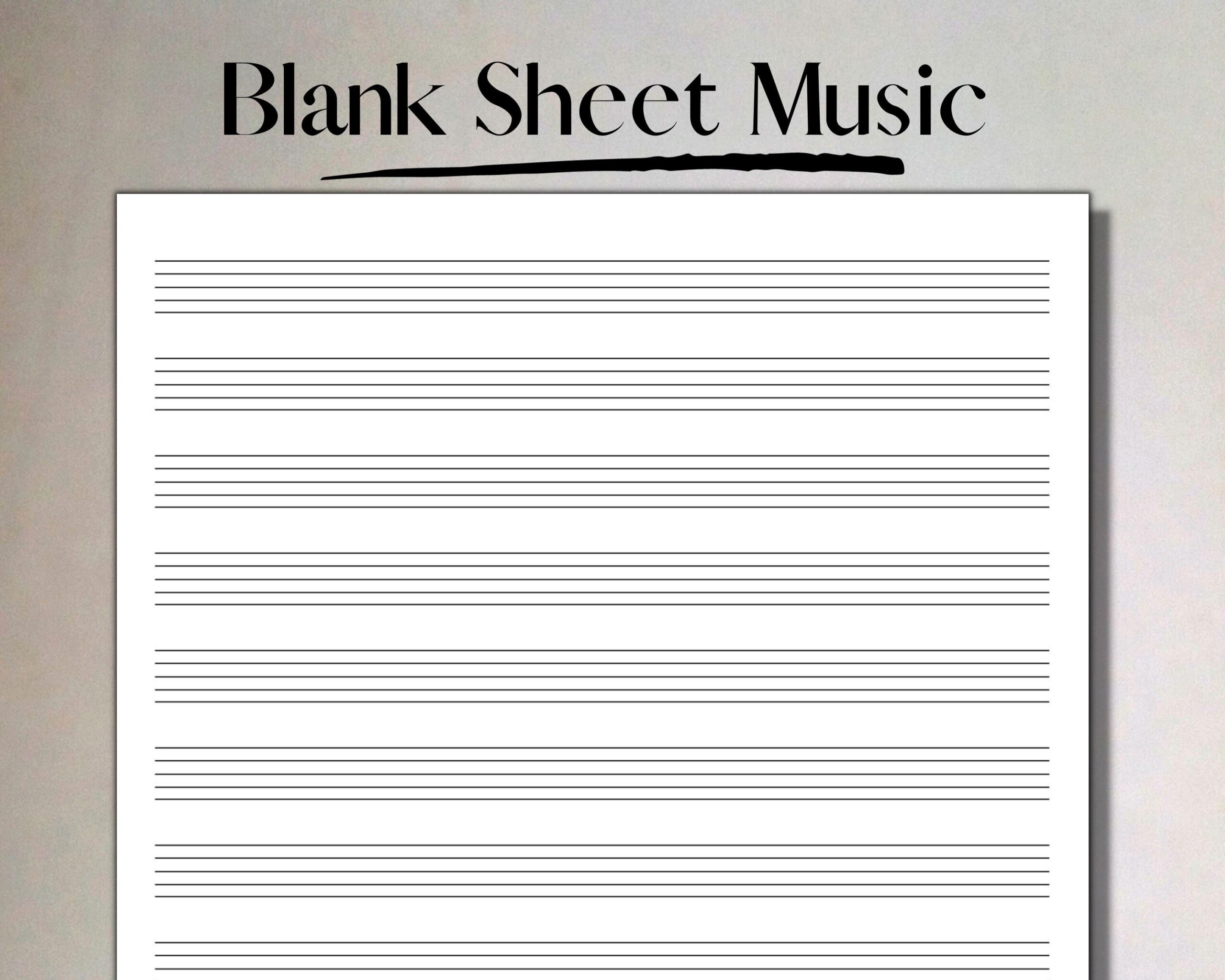 Printable Blank Sheet Music Manuscript Paper 12 Stave Printable 