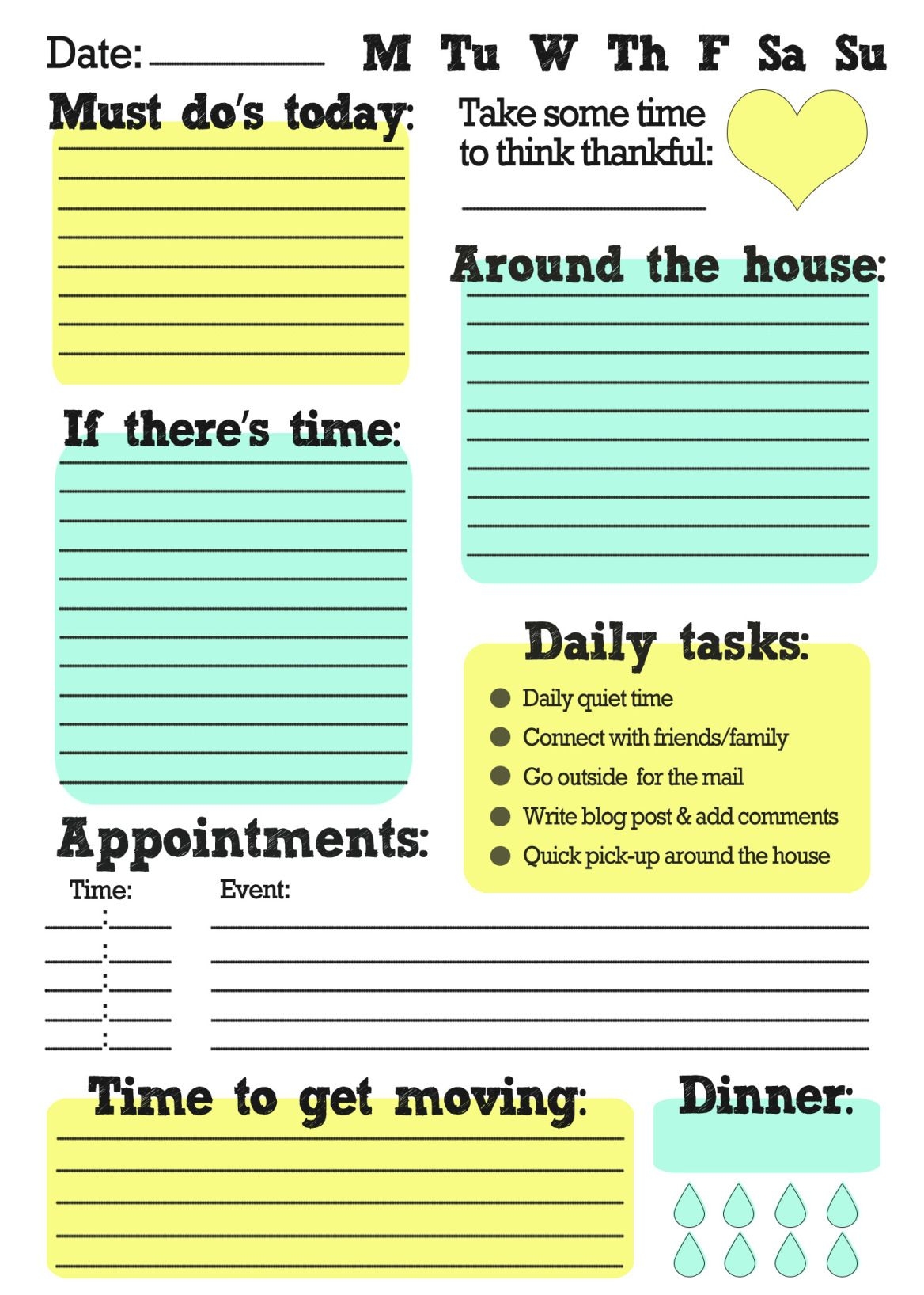 Printable Categorized To Do Lis Printable To Do List Sarah C Sigmon
