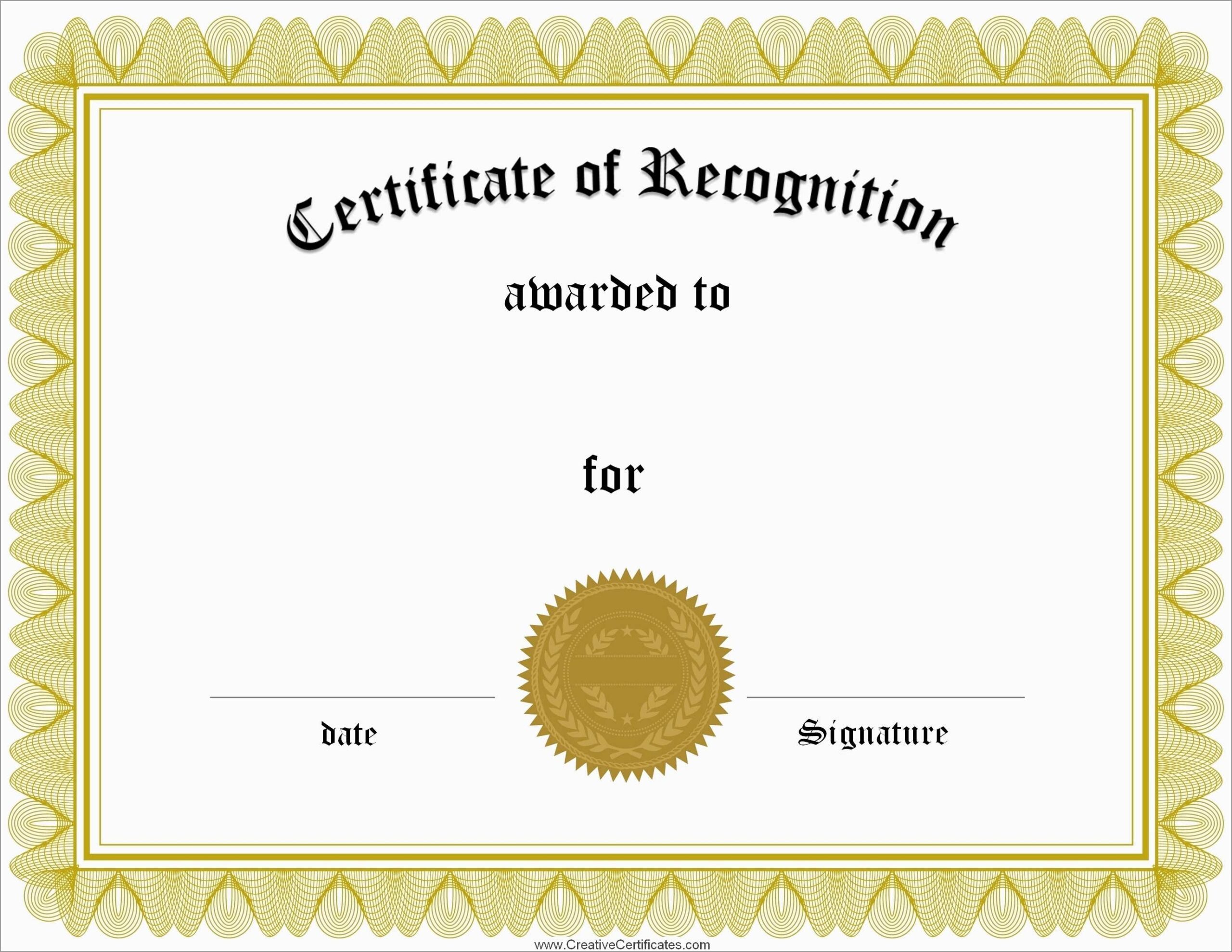 Printable Certificate Paper