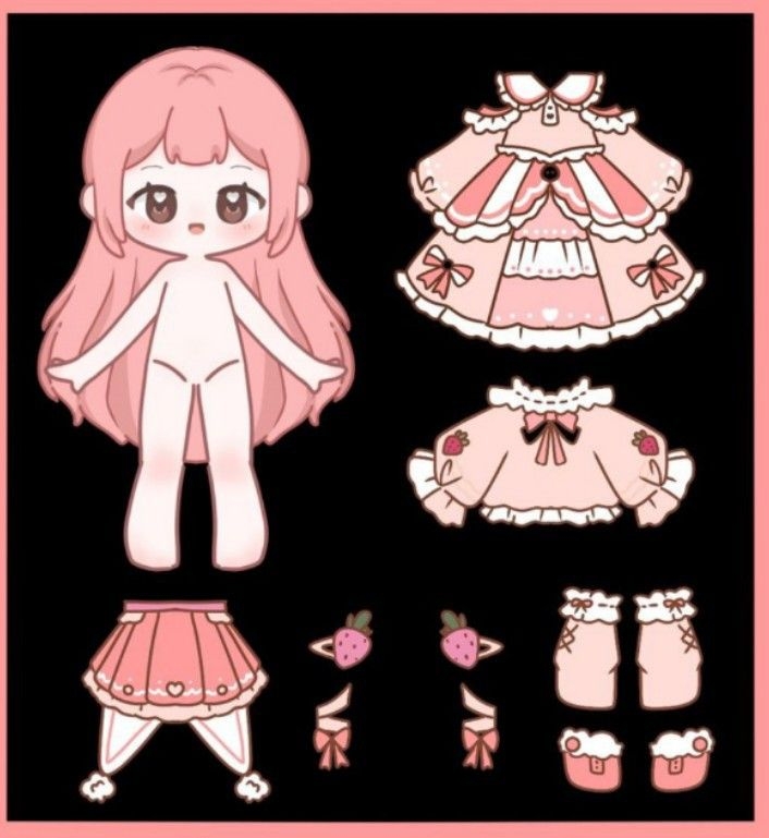 Printable Chibi Cute Kawaii Paper Doll Dev onallcylinders