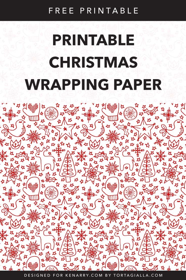 Printable Christmas Gift Wrapping Paper