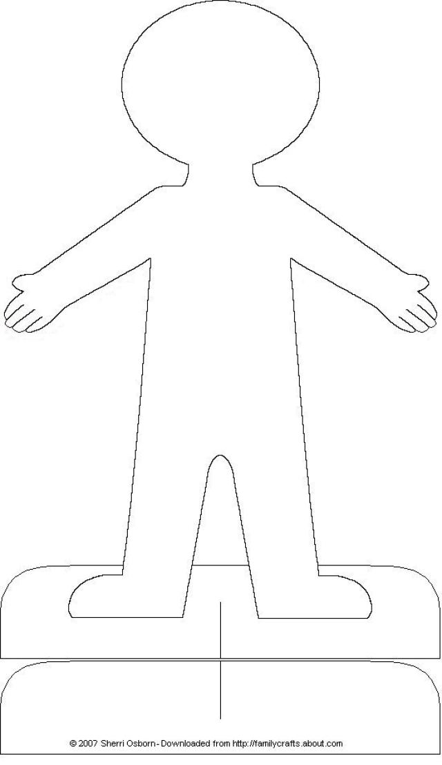 Printable Cut Out Paper Doll Template