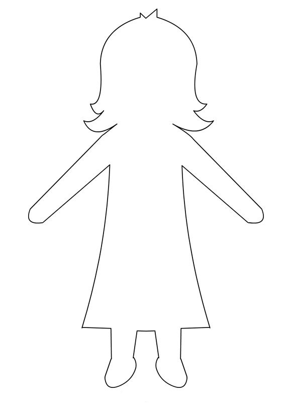 Printable Cut Out Paper Doll Template