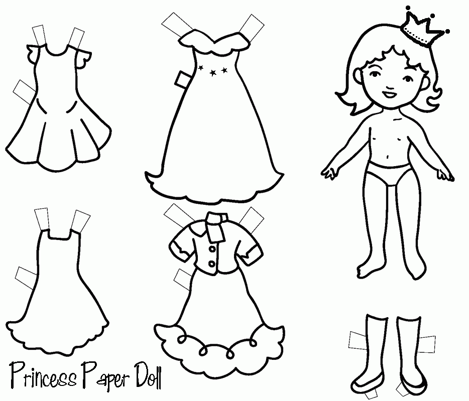 Printable Cut Out Paper Doll Template